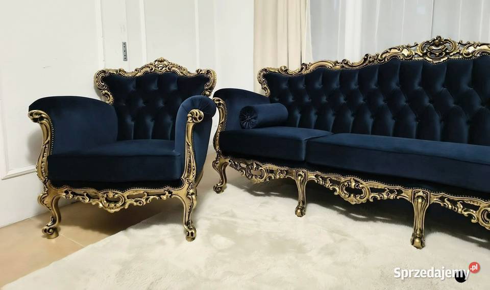 Komplet wypoczynkowy Ludwikowski barokowy sofa Jagodnik sprzedam