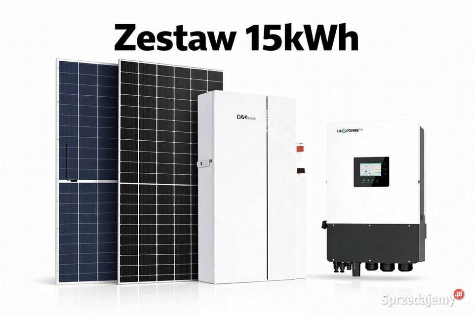 Zestaw budżetowy 15kWh LV panele inwerter 3 fazy