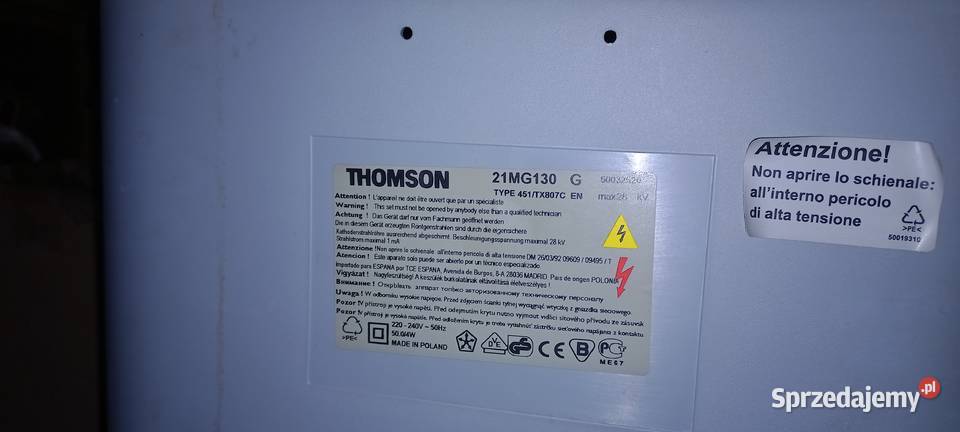Telewizor Thomson 21 MG 130 G z pilotem Elbląg
