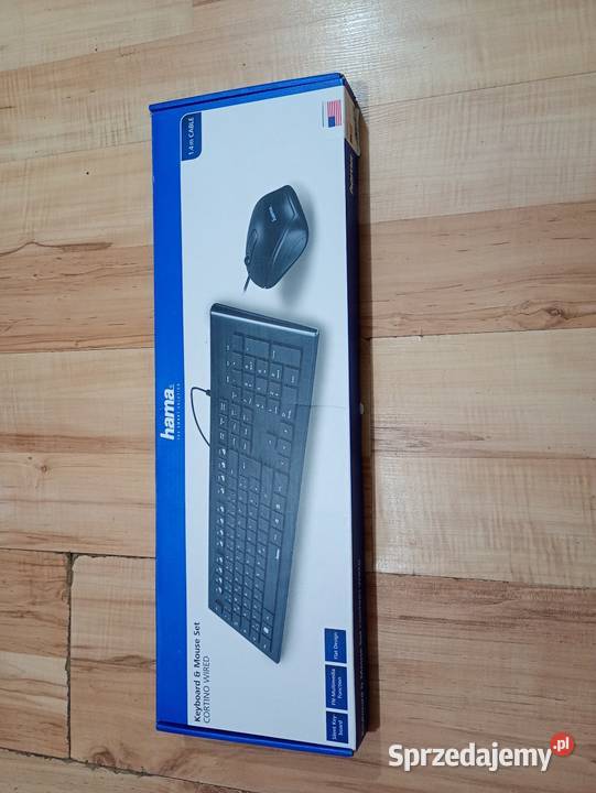 klawiatura mysz Hama CortinoWIRED kabel USB zachodniopomorskie Szczecin sprzedam