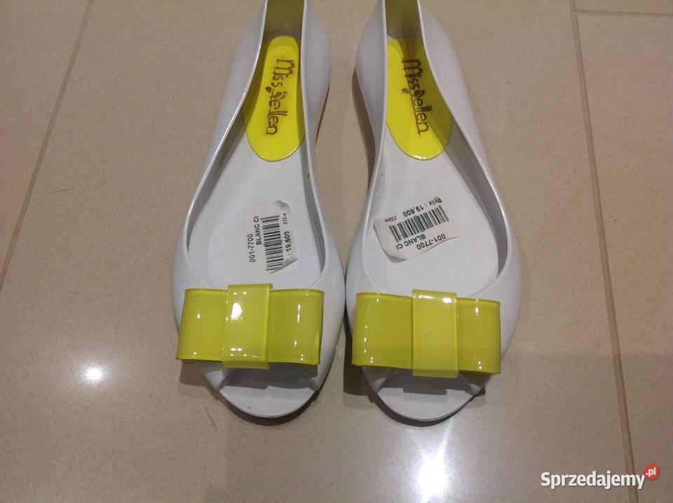 Baleriny Gumowe damskie r 3536 białe Nowa Sól