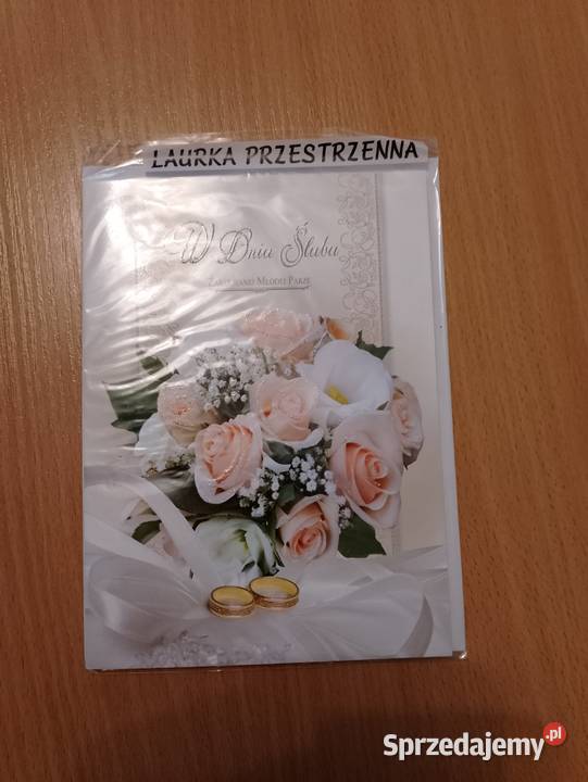 Kartka przestrzenna z życzeniami W DNIU ŚLUBU wielkopolskie Oborniki