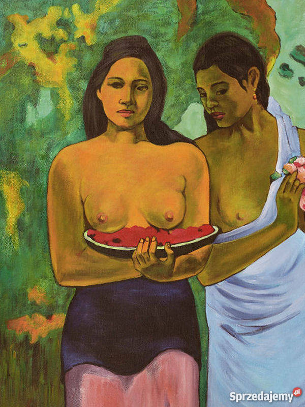 Obraz olejny Dwie Taitanki z mango Paul Gauguin Malarstwo Warszawa