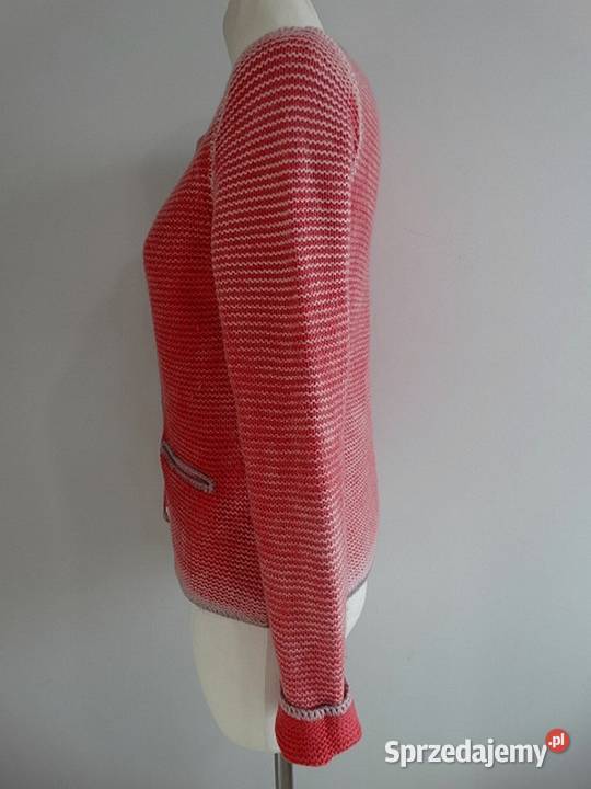 Sweter Kardigan Kaszmirowy 100 Kaszmir Koralowy podlaskie Łomża