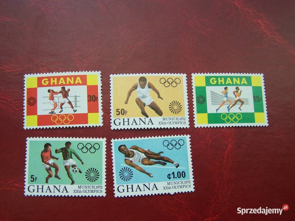 Ghana 1972 MNH Olimpiada Monachium 72 Sport Filatelistyka śląskie