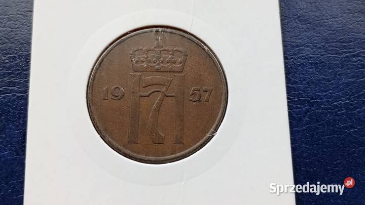 Stare monety 5 ore 1957 Norwegia Lesko