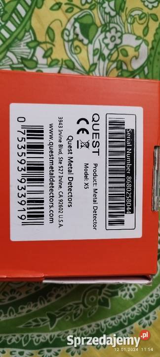 Wykrywacz metali quest x5 Braki