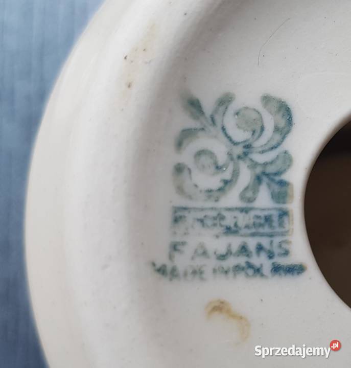 Świecznik porcelanowy porcelana fajans kaganek dolnośląskie