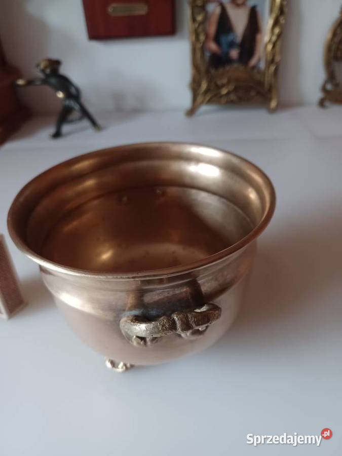 Piękna mosiężna donica Kolekcja Dekoracje i ozdoby wielkopolskie Poznań sprzedam