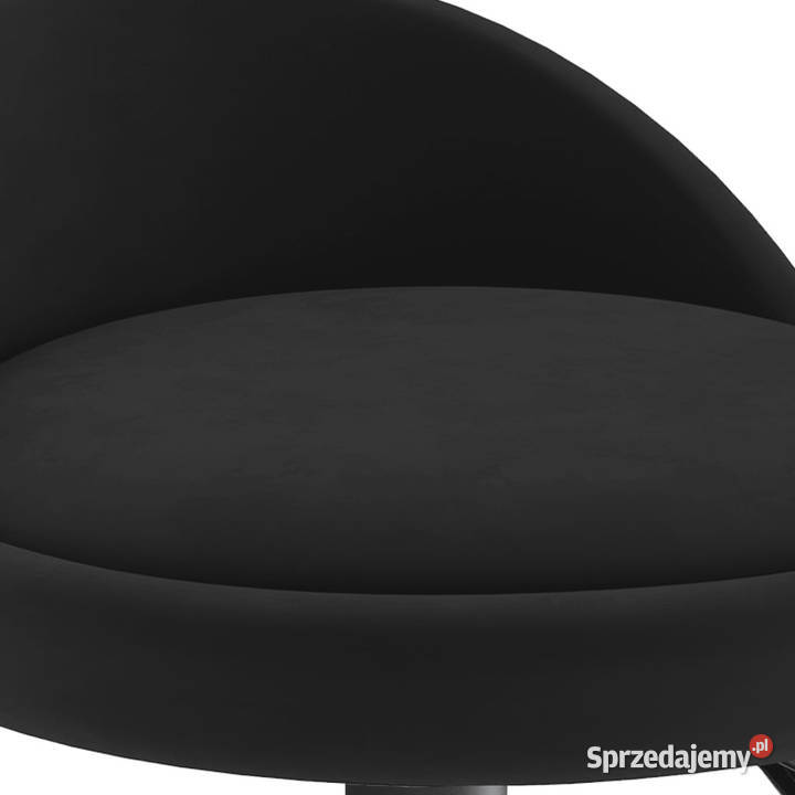 Stołki barowe 2 czarne obite aksamitem WM333598 Warszawa
