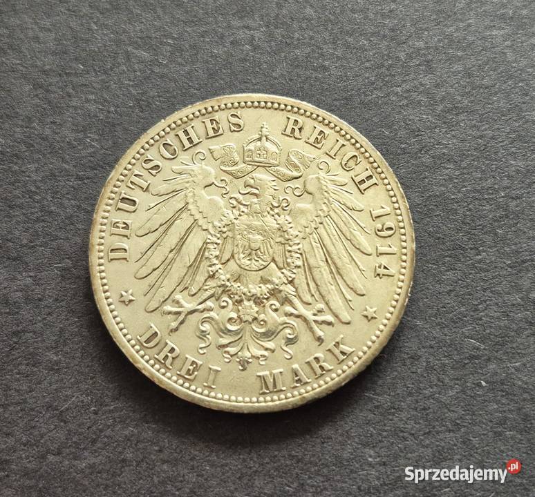 83 NIEMCY PRUSY 3 Marki 1914 r A sprzedam