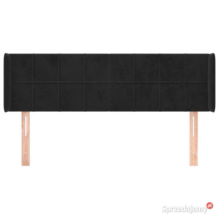 Zagłówek uszak czarny 147x16x7888 aksamit Warszawa