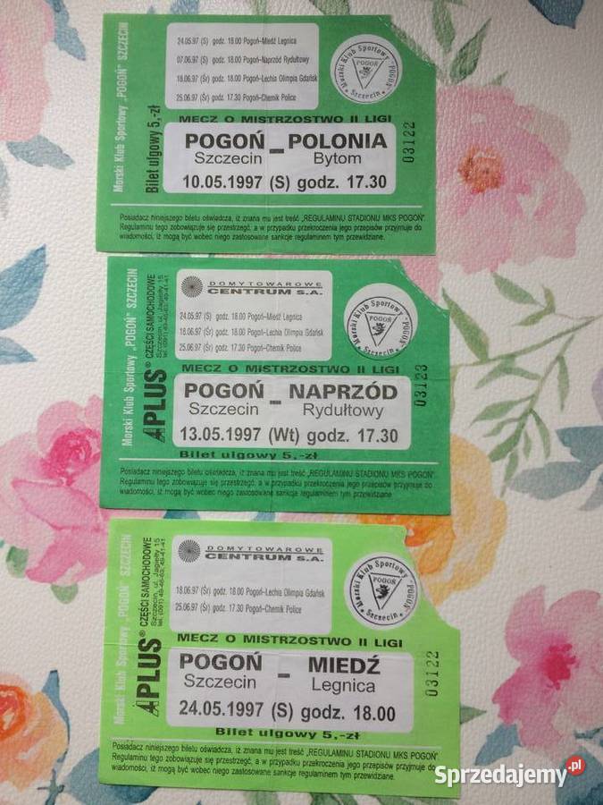 1162 Bilety Pogoni Szczecin 1997 R