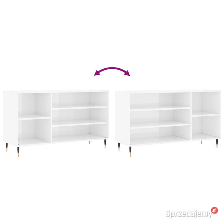 Szafka na buty wysoki połysk biała 102x36x60 Warszawa