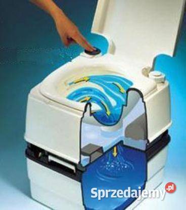 Mała toaleta turystyczna przenośne WC płyny stan