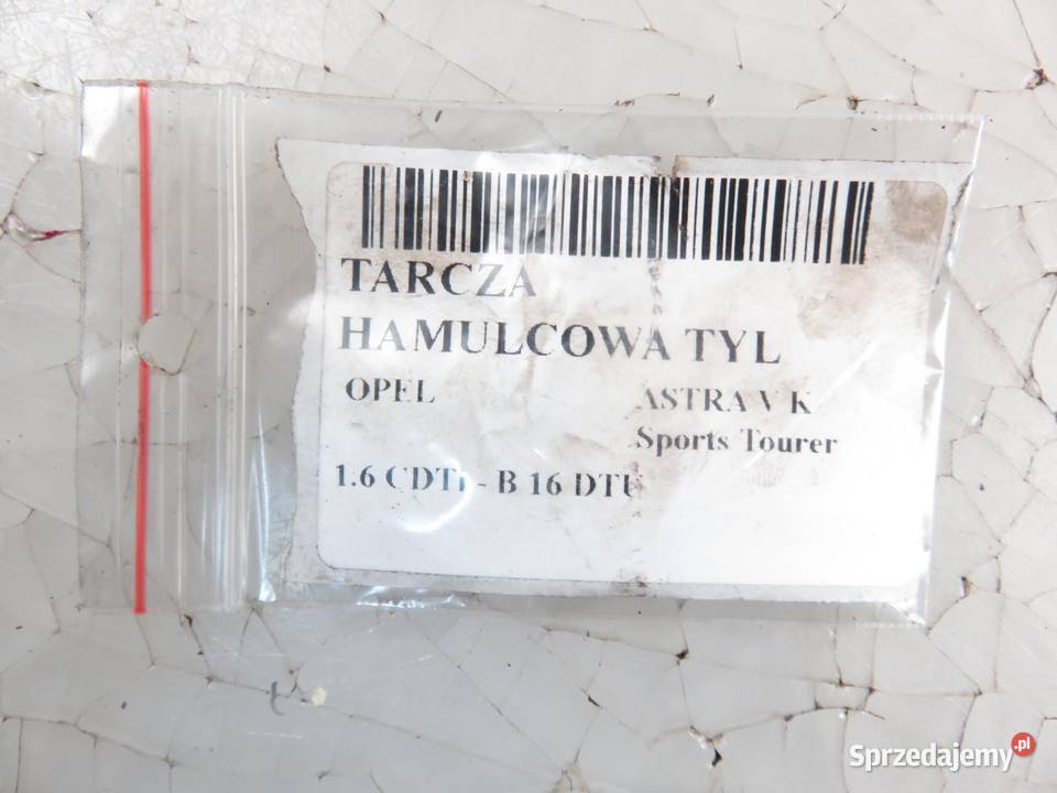 TARCZE HAMULCOWE TYŁ OPEL ASTRA V K 13580353