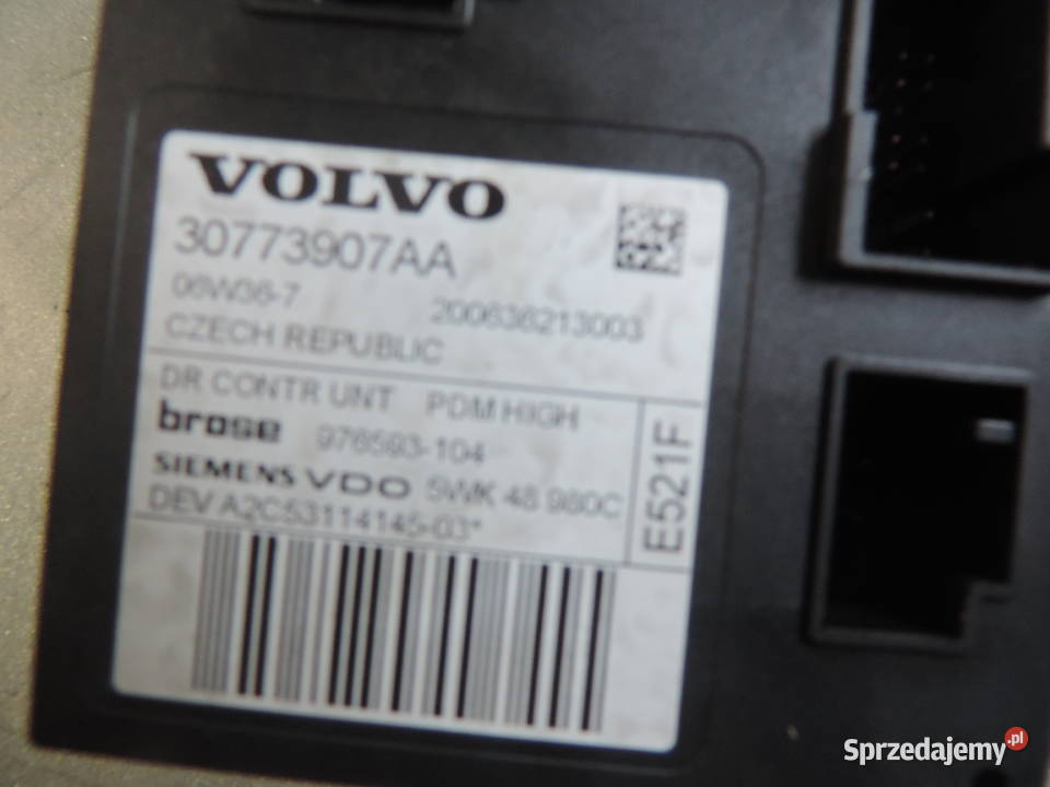 VOLVO S40 PODNOŚNIK SZYBY PRAWY PRZÓD 30773907AA Nowy Sącz