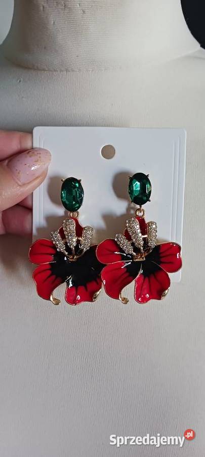 Kolczyki kwiaty Ostrowąs