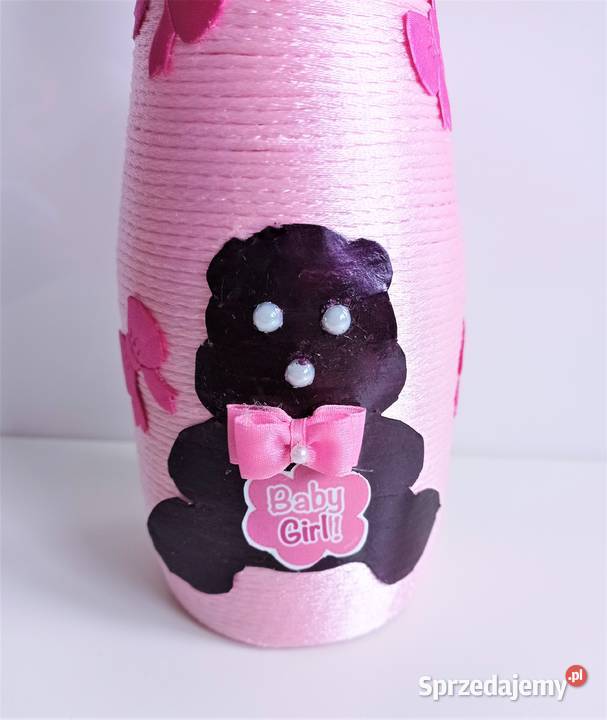 Butelka ręcznie zdobiona Baby Girl 750 ml Baby Katowice