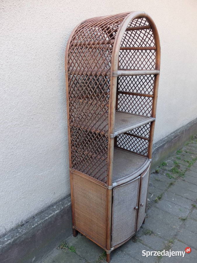 Regał w stylu kolonialnym bambus rattan 751 Kościan
