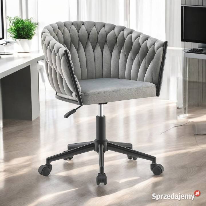 Obrotowe Szare Krzesło Tapicerowane Rosa Wysyłka