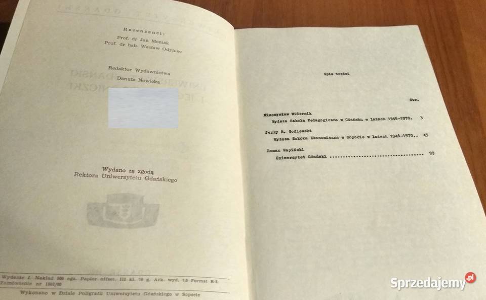 Uniwersytet Gdański i jego poprzedniczki pomorskie Gdańsk
