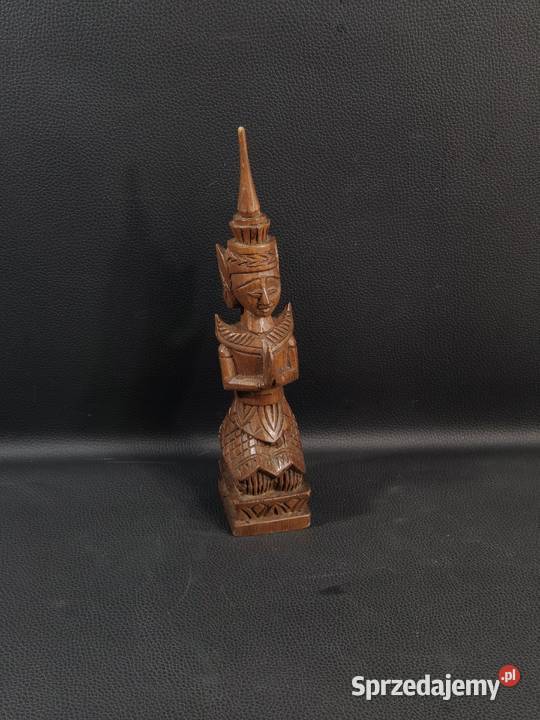 Drewniana Ręcznie Rzeźbiona Figura Theppanom łódzkie Poddębice