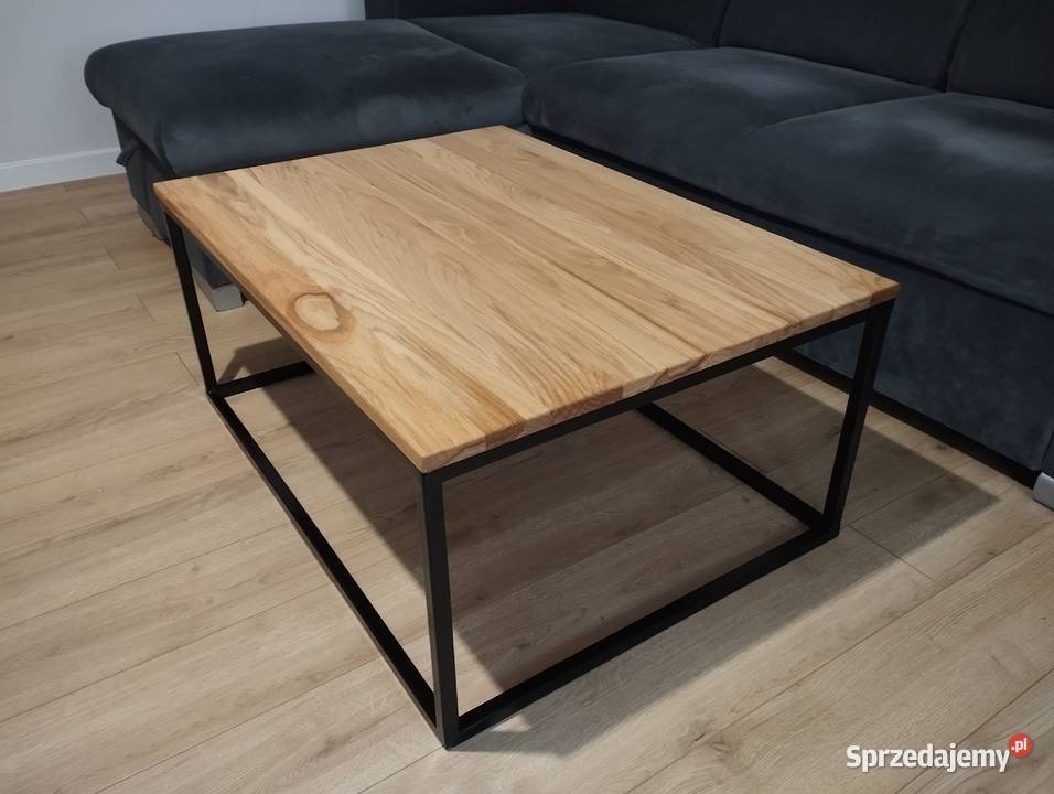 Stolik kawowy dębowy Loft 66cm Kluczbork