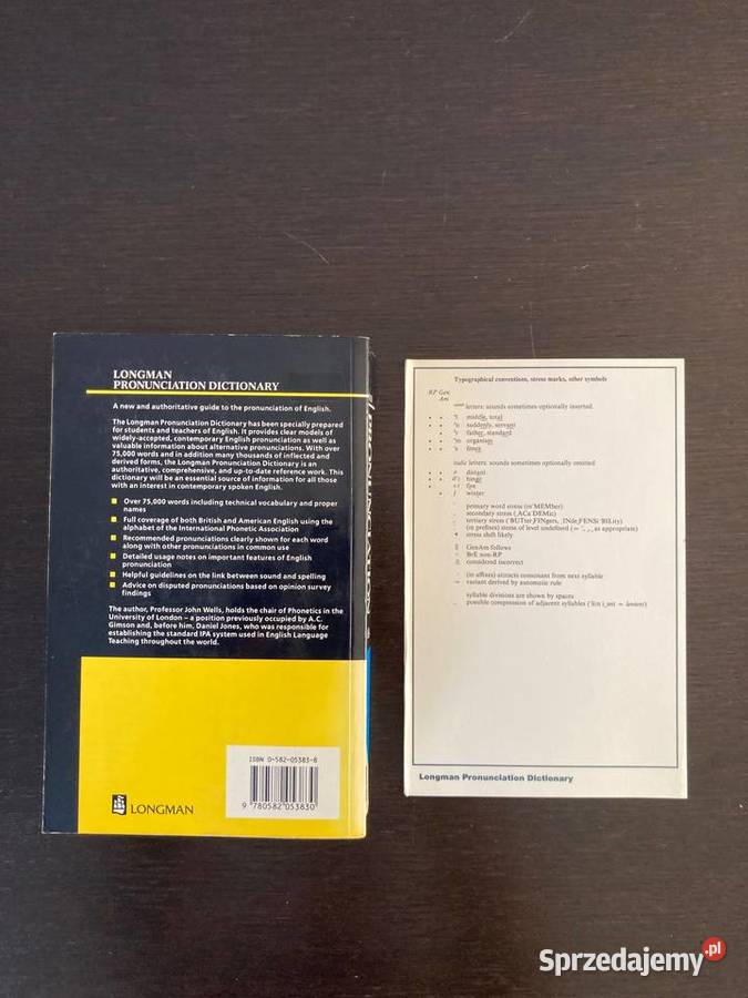 JC Wells Longman Pronunciation Dictionary ISBN 0582053838 warmińsko-mazurskie sprzedam