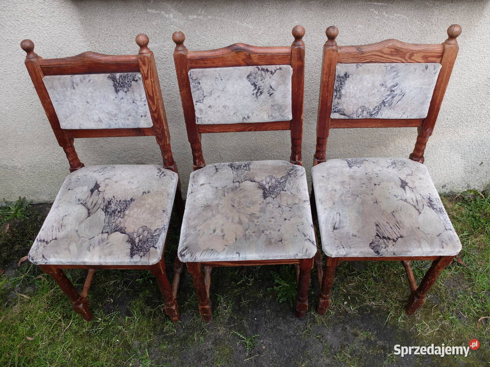 Drewniane krzesła 3 sztuki w komplecie 625 41cm Meble Kościan