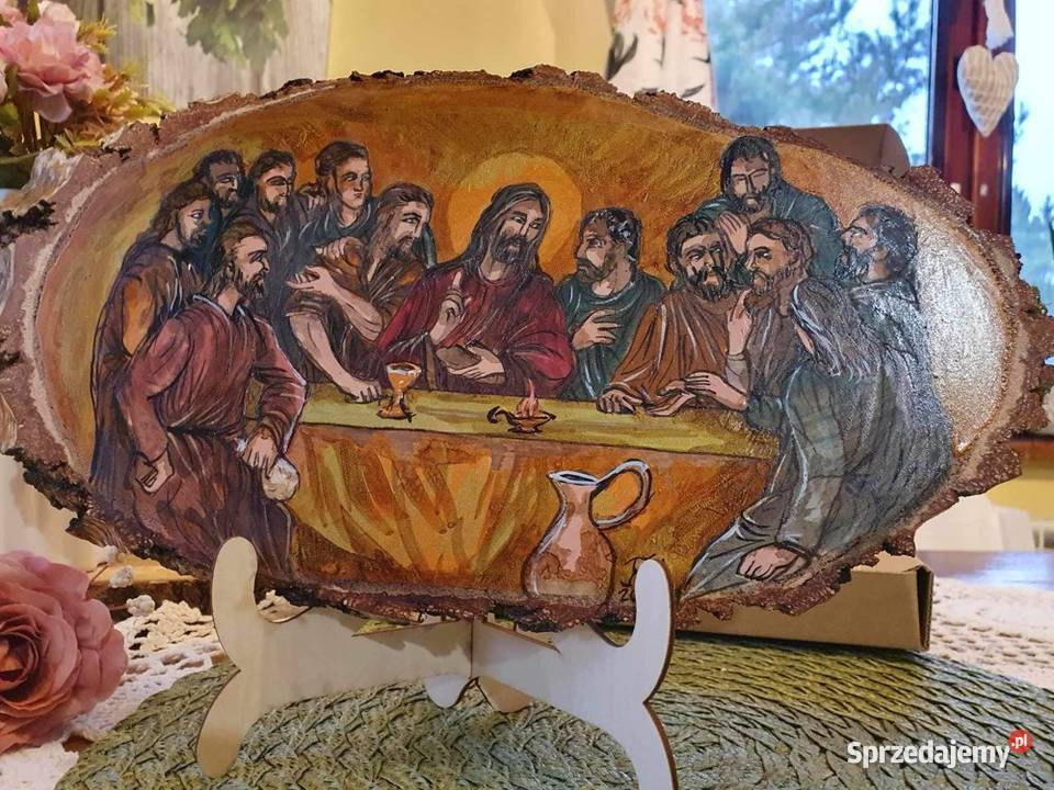 Malowany ręcznie obraz Ostatnia wieczerza Strzyżów