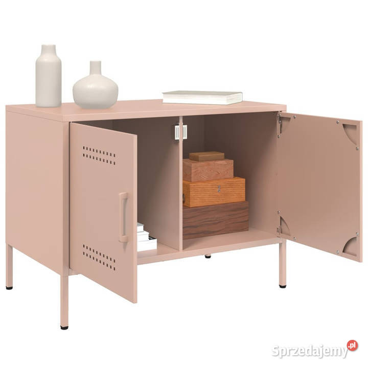 Szafki RTV 2 różowe 68x39x505 stalowe WM842937 Meble Warszawa
