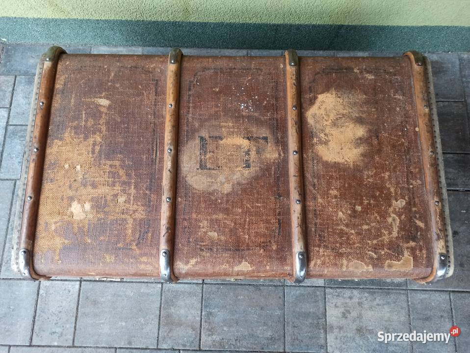 Walizka kufer Wilhelm Schugt antyk unikat Budzyń