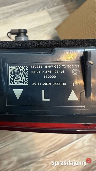 Tylne lampy BMW G30 USA Rok produkcji 2019 Warszawa