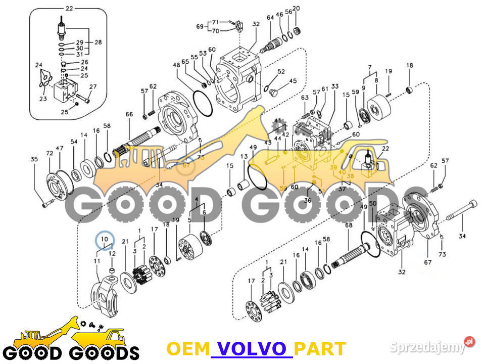 VOLVO OBUDOWA KOŁYSKA POMPY HYDRAULICZNEJ mazowieckie Władysławów