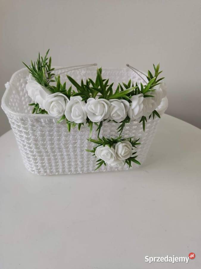 Koszyczek i opaska szydełkowe na Boże Cialo Dębica