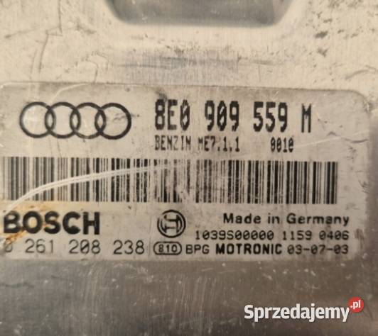 KOMPUTER STEROWNIK SILNIKA AUDI A4 B6 30 V6 ASN osobowe Komputery świętokrzyskie Działoszyce