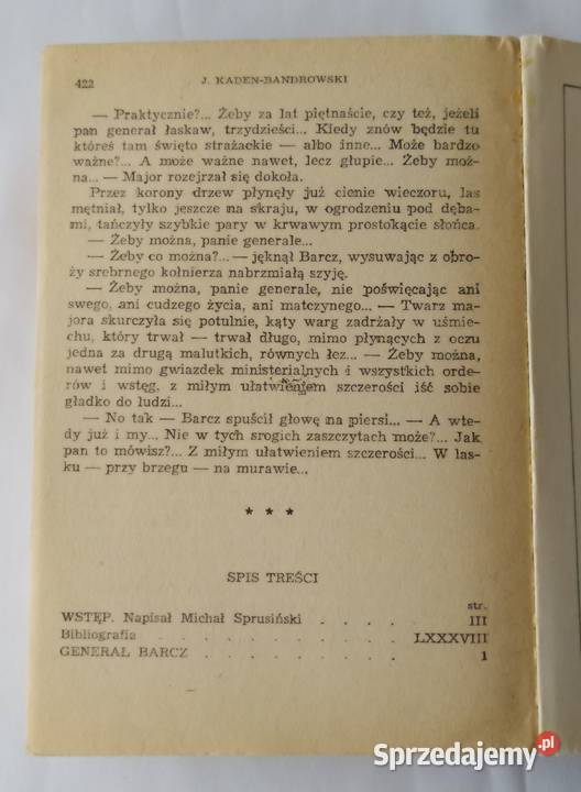 GENERAŁ BARCZ Juliusz KadenBandrowski Proza i poezja Hajnówka