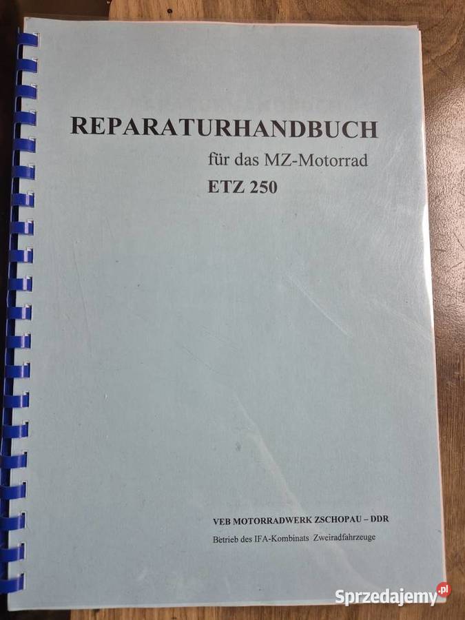 Mz etz 250 instrukcja obsługi książka napraw ddr