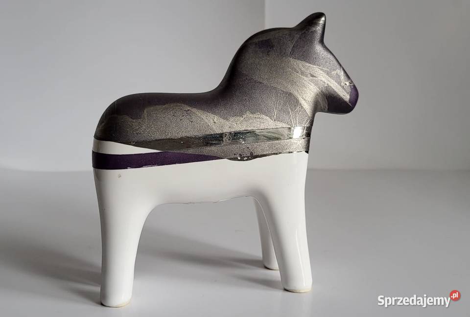 Koń Figurka Konik ceramiczny ręcznie malowany Sierakowice