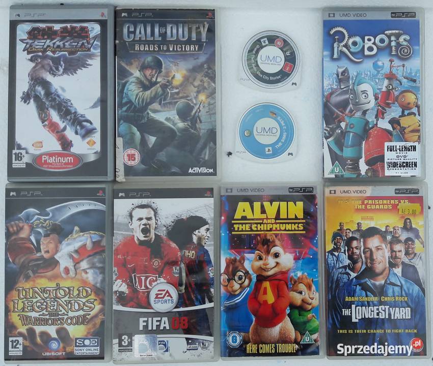 Gry filmy na SONY PSP Tekken Call of Duty GTA Sony PSP Gry na konsole mazowieckie Ostrów Mazowiecka