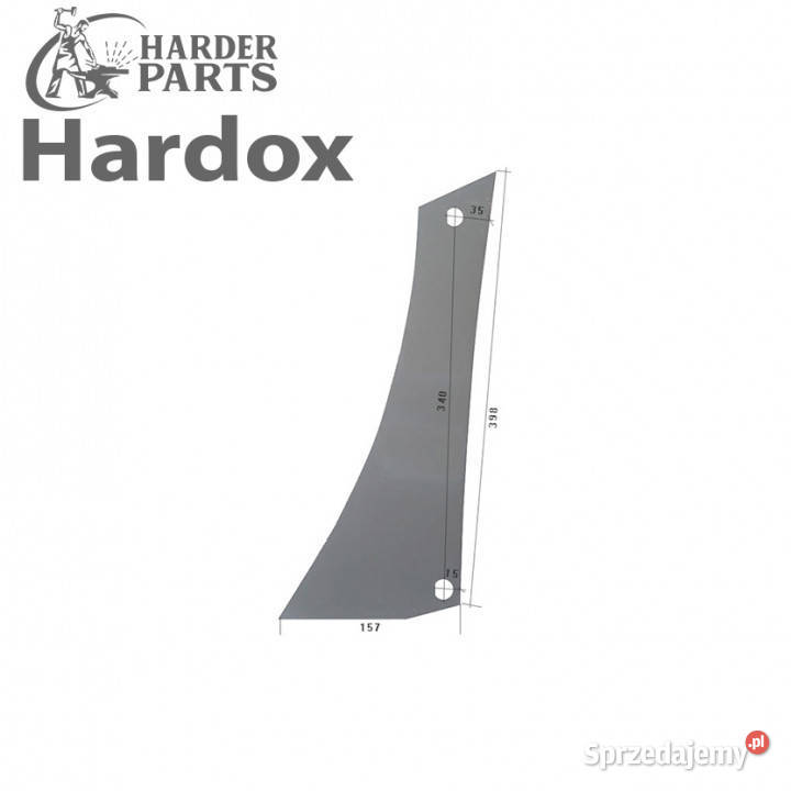 Pierś HARDOX 35081L części do pługa OVERUM
