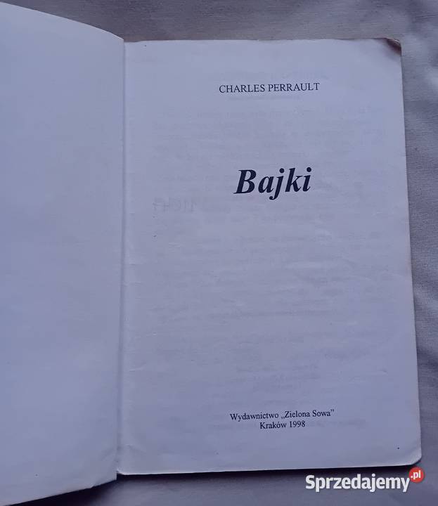 Charles Perrault Bajki Wyd Zielona Sowa 1998 r Antykwariat Antykwariat Koźminek