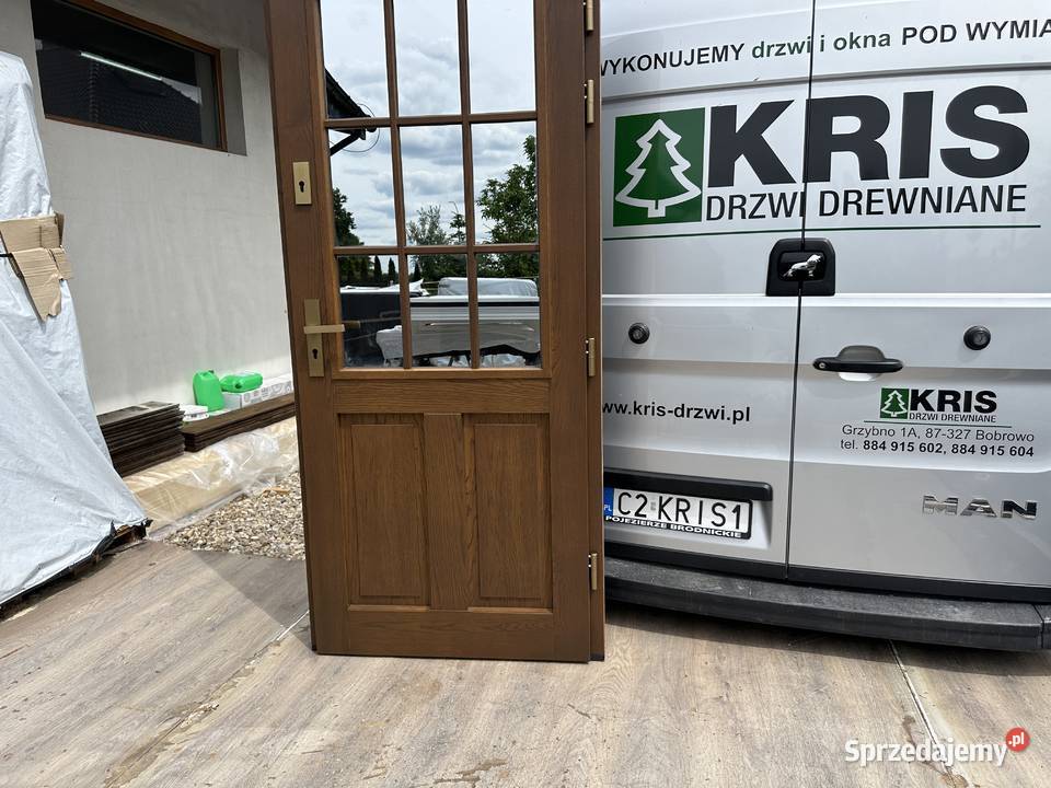 Drzwi wejściowe zewnętrzne drewniane Bielsko-Biała