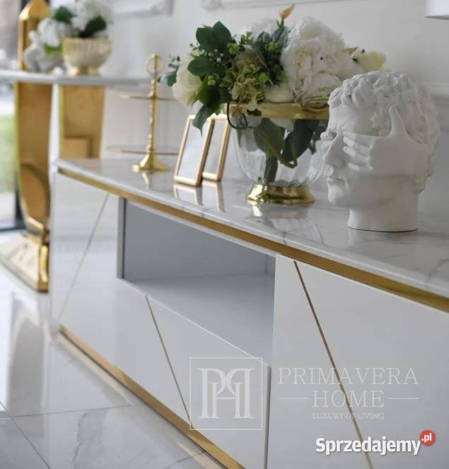 Stylowa szafka stolik RTV glamour wysoki połysk mazowieckie Warszawa