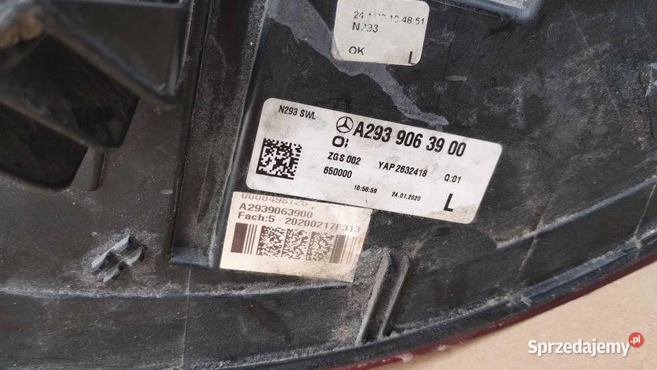 Lampa Tył Lewa Full Led Mercedes EQC N293 W293 osobowe dolnośląskie