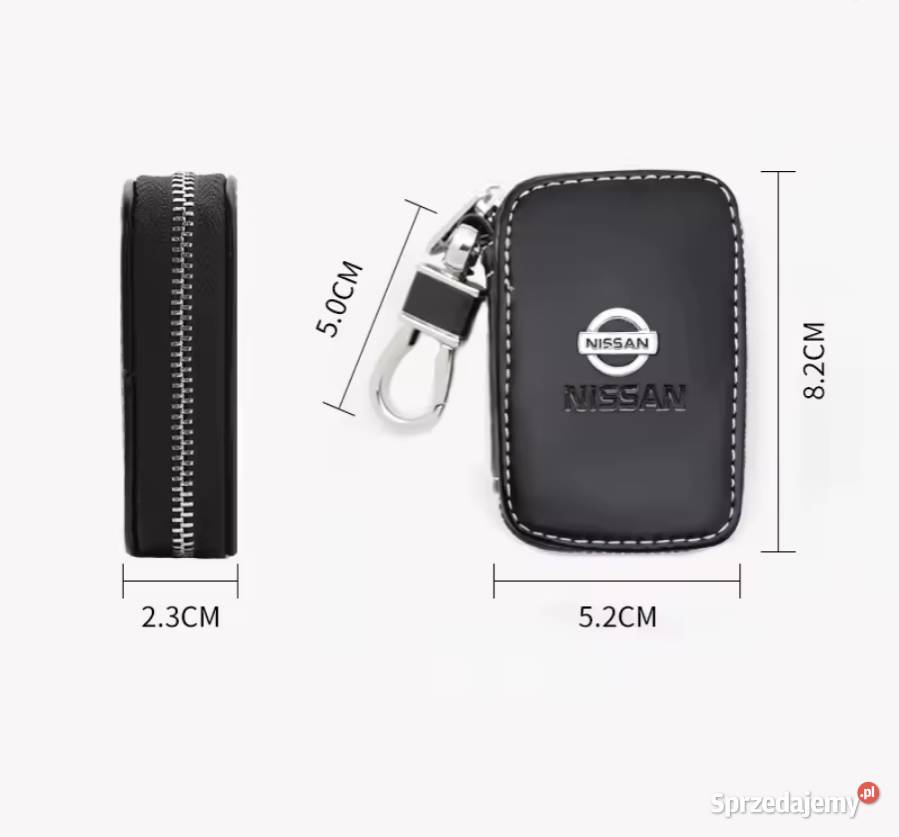 NISSAN BRELOK ETUI NA KLUCZYKI SKÓRA CHROM