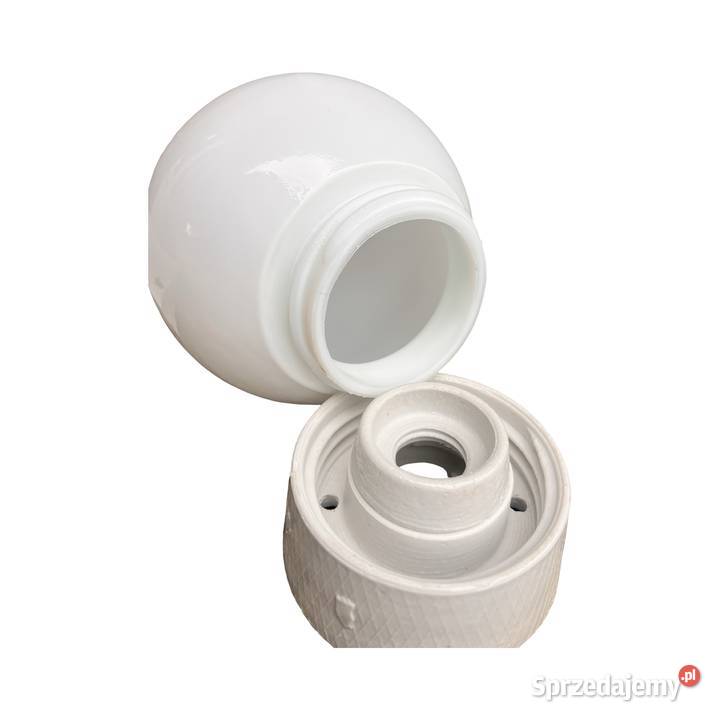 Kinkiet industrialny biały szklany FOTON Polska Lampy Warszawa