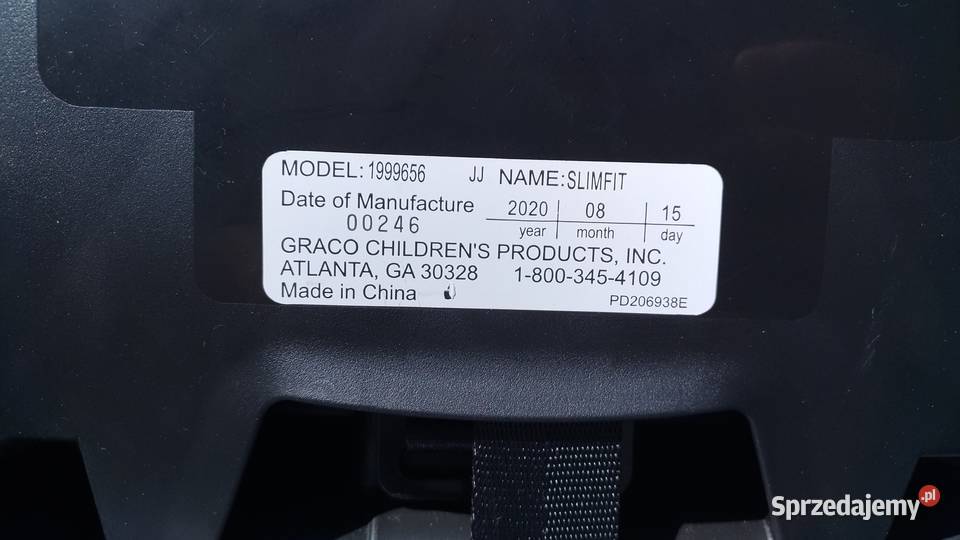 Fotelik samochodowy GRACO SLIM FIT 045 012 lat Łódź