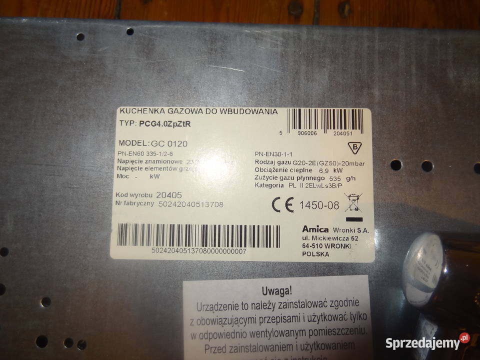 Płyta gazowa Amica GC0120 Używana wielkopolskie Poznań